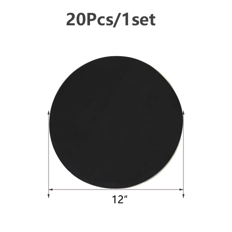JIYIXhylera12 inch Cakeboard Round,Disposable Cake Circle Base Boards Pizza Plate,Food-Graded Cardboard Cake Rounds Cake Base,Waterproof and Oil-Proof for Cake DIY, Dessert and Crafts Display - color: 20pcs Black