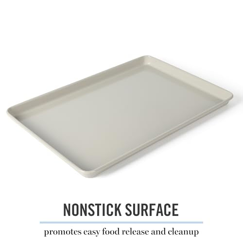 Martha Stewart Gallen 13 x 9 Inch Nonstick Carbon Steel Cookie Sheet – Cool Grey, Durable Bakeware for Even Baking and Easy Cleanup - color: Cool Gray, size: 13" Cookie Sheet