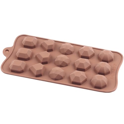 15 Cavity Diamond Silicone Chocolate Molds Set Of 2