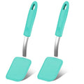 2Pcs Mini Silicone Cookie Brownie Spatula, Solid Flat, Green - color: Green, style: Solid Flat