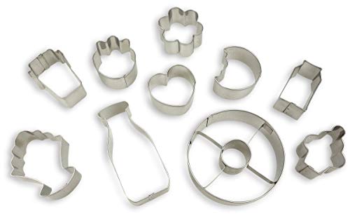 Handstand Kitchen 10-piece Cookie Cutter Assortment - Donut Shop Treats - color: Donut Shoppe