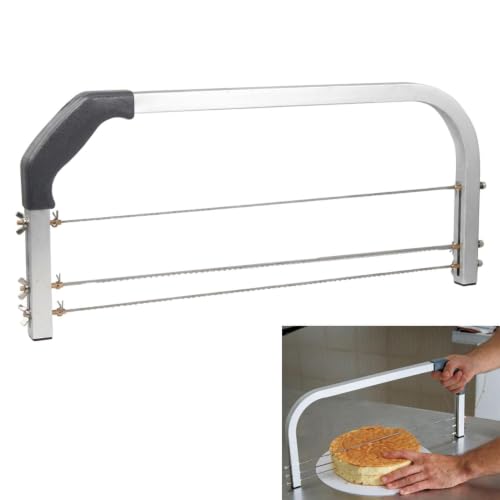 Cake Leveler,3 Blades Adjustable Cake Slicer Stainless Steel