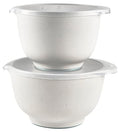 Rosti Margrethe Mixing Bowl Set with Lids, 2L/3L, Pebble White - color: Pebble White-Bowl/2