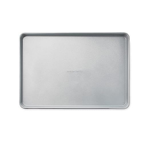 Amazon Basics Ceramic Nonstick Baking Sheet & Cooling Rack Set, Dishwasher Safe, Oven Safe, Half Sheet Size, Gray, 1-Pack - size: Half Sheet - 1 Pack