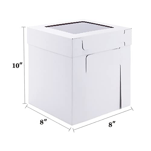 Tall Cake Boxes for Tier Cakes,8X8X10 Inch 4Pack