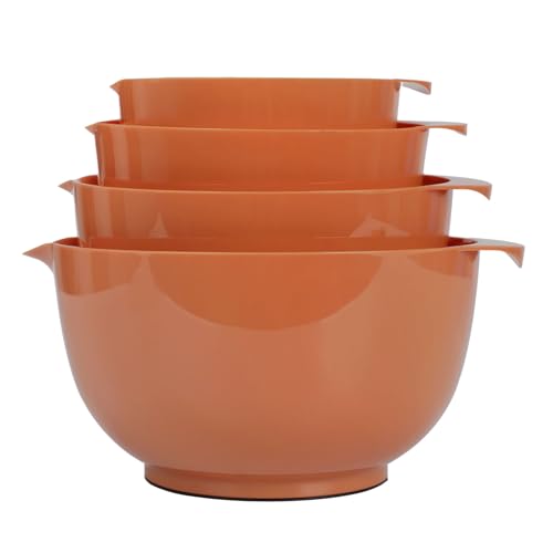 BoxedHome 4.5qt Mixing Bowls Set of 4 - color: Brownish Orange