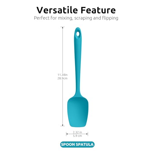 U-Taste Silicone Spoon Spatula Set of 3, 600°F Heat Resistant, Multicolor - color: Multicolors