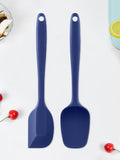 2-Pack Silicone Spatulas Set, 10-Inch High Heat Resistant Non-Stick Rubber Spatulas for Baking, Cooking, and Mixing – Dishwasher Safe (Blue) - color: Blue