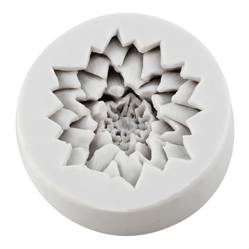 3D Chrysanthemum Silicone Mold Flower Fondant Cake Molds Set Of 2 - color: Style H