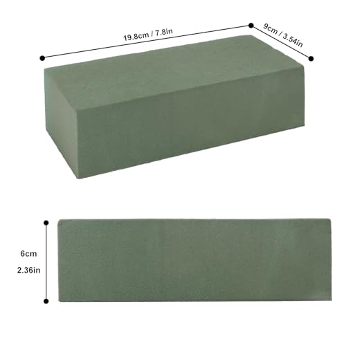10 Pack Floral Foam Blocks, Versatile Flower Foam for Creative Arrangements and Enhanced Freshness, Perfect for Weddings, Home, Office, and Garden Decorations (7.8”L x 3.54”W x 2.4”H) by IHDYPPEW - size: 10 Pack 7.8 inch