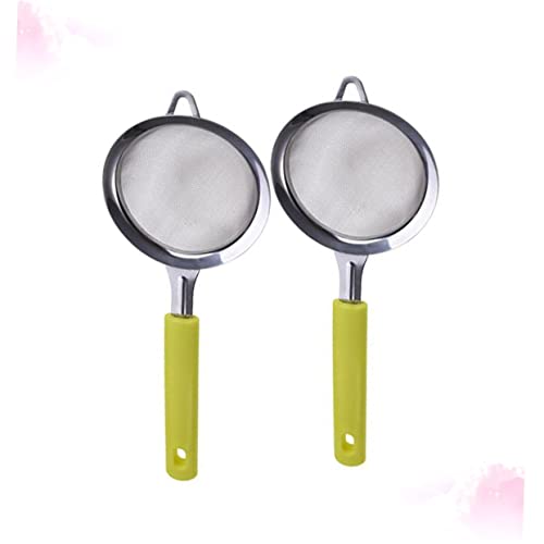 MAGICLULU Handheld Flour Sifter Fine Mesh 2 pack Light Green