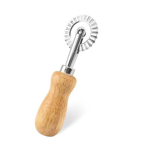 BlingKingdom 1.5" Fluted Pastry Wheel Cutter, Pasta Cutter for Baking