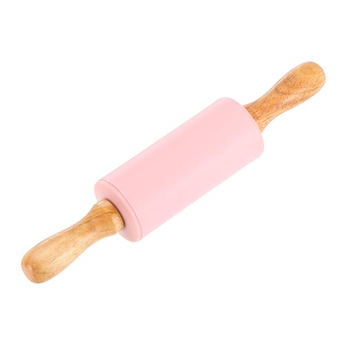 uxcell 4 Inch Silicone Rolling Pin Small Dough Roller Pink - color: Pink, size: 4 Inch