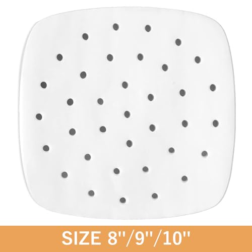 Air Fryer Parchment Paper Liners, 9 Inch 100 Pcs - color: White, size: 9IN