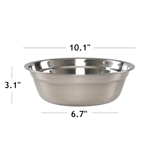 Kekow 4 Pack Large Stainless Steel Mixing Bowl, Deep Stainless Bowl