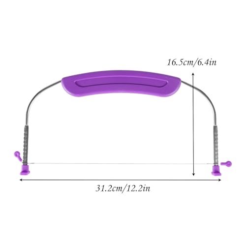 Adjustable Cake LevCake Cutter Slicer Leveler, 9 Different Height Premium Food Grade Stainless Steel Double Wires Cake Cutter/Slicer/Adjustable Cake Leveler for Leveling and Molding (Purple) - color: Purple