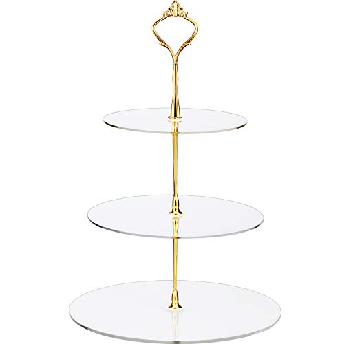 1 Set 3 Tier Acrylic Cupcake Stand, Dessert Tower Cupcake Display Stand