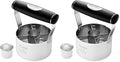HULISEN Donut Cutter, 3.5 inch Stainless Steel Doughnut Cutter with Soft Grip Handle, and Small Biscuit Cutter, Professional Baking Dough Tools, Gift Package (Pack of 2) - size: 3.5'' Round with Small Cutter (Pack of 2)