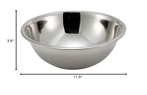 Winco 5 qt Stainless Steel Mixing Bowl - size: 5 Quart