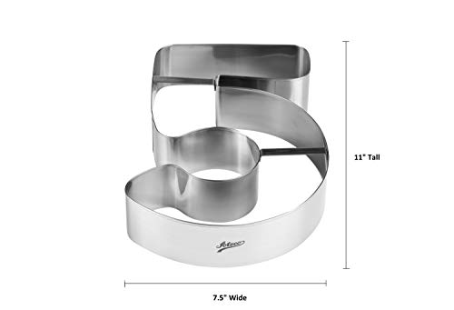 Ateco Extra Large Number 5 Cake Cutter - size: #5, 11-inches Tall