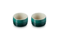 Le Creuset Stoneware Round Straight Wall Ramekin, Set of 2, Artichaut - color: Artichaut