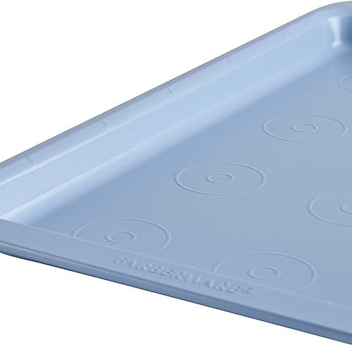 Farberware Easy Solutions Nonstick Bakeware Cookie Pan/Baking Sheet with Drop Zones and Portion Marks, 10 Inch x 15 Inch - Blue - size: Cookie Sheet (10-Inch x 15-Inch)