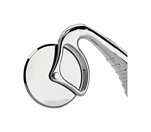 Pizza Cutter Wheel by Midnight Slice - Stainless Steel Food Slicer for Pizzas and more with Ergonomic Handle and Sharp Cutting Surface for Clean Cuts