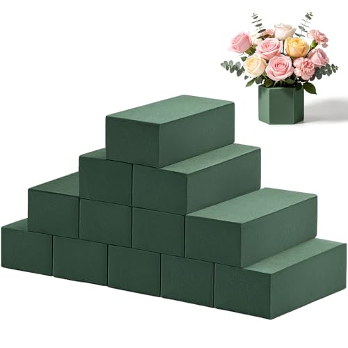 Tunnkit 12 Pcs Wet & Dry Floral Foam Blocks, 7.8" L x 3.5" W x 2.4" H