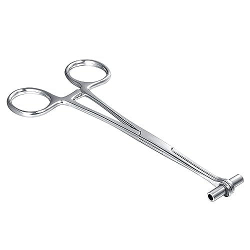 DJCIW Septum Piercing Clamps, 6" Piercing Pliers Surgical Stainless Steel Piercing Tools for Nose Septum Ear Cartilage Industrial Piericng Tube Forceps Pliers - color: C-septum Clamps-3