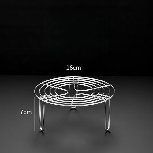 Round Steamer Rack, Cooling Rack, Stainless Steel Pot Mat, Wire Steamer Rack for pot cookers and pressure cookers (7 * 16cm) - size: 7*16cm