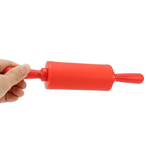 9 Inch Silicone Rolling Pin, Non-Stick Rolling Pin with Silicone Handle for Home Kitchen, Rolling Pins for Baking for Kids