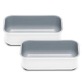 Caraway Non-Stick Ceramic-Coated 1 lb Loaf Pan Duo - color: White, size: 2x Loaf Pan (1lb)