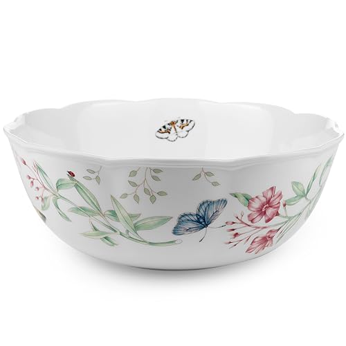 Lenox Butterfly Meadow Large Porcelain Serving Bowl - style: Serving Bowl
