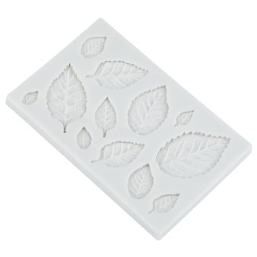 Leaf Silicone Mold Rose Maple Fern Leaves Fondant Molds Set Of 5 - color: Style H