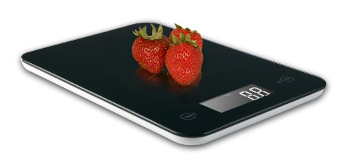 Ozeri Touch Digital Kitchen Scale (12 lbs Edition) in Tempered Glass - color: Stylish Black