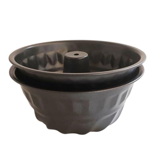 6 Inch Fluted Tube Cake Pan, Carbon Steel Small Ring Mold, Black - color: 6 Inch - Black - Fluted