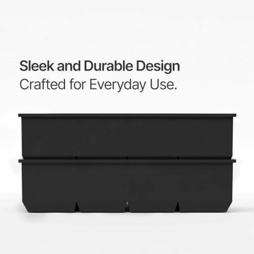 Ice Cube Molds, 2 Pack Silicone Trays for 8 Large Square Cubes - color: 2" Cube (Black)