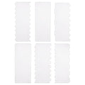 6pcs Acrylic Cake Scrapers Set, 9.4x3.9in Clear Double Sided Cake Icing Smoother with 12 Shapes for DIY Butter Cream Frosting Icing Mousse Dessert Decoration Baking Projects