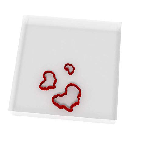 africa Set of 3 Mini Plastic Cutter for Fondant, Clay, Crafts, Icing, Baking (1.25", 0.75", 0.5")