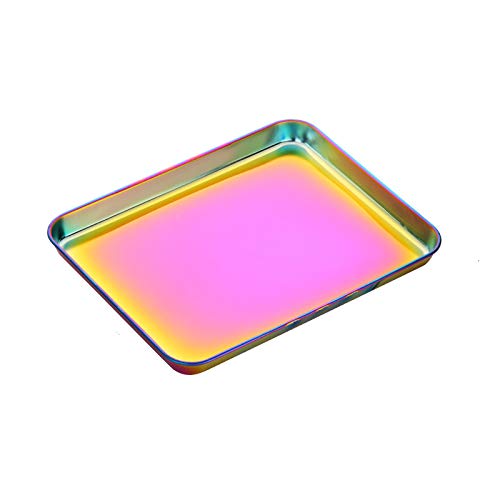 Meisha Baking Tray, Stainless Steel Baking Cookie Sheet, Rimmed Pan Baking, Non Toxic & Healthy, Mirror Finish & Rust Free, Easy Clean & Dishwasher Safe - Rainbow