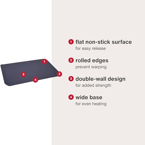 Zyliss E980192 Non-Stick Baking Sheet | Carbon Steel | Dark Blue | Baking Tin/Bakeware/Roasting | Dishwasher Safe | 5 Year Guarantee - style: Baking Sheet