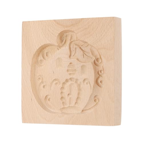 uxcell Cookie Stamp Wooden Cookie Cutter Baking Tools Pumpkin House