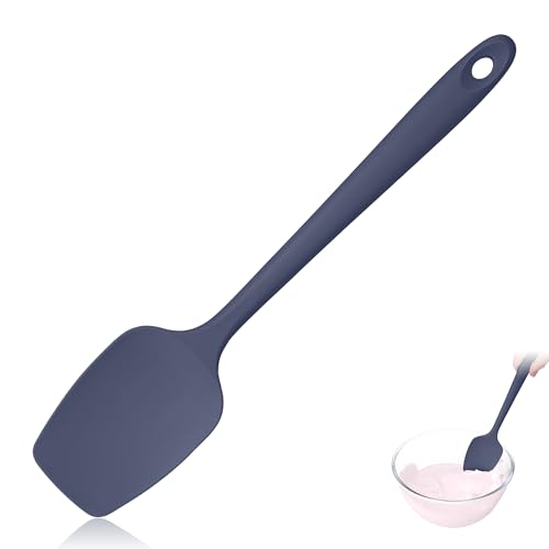 600ºF Heat Resistant Cooking Silicone Spoon Spatula, Midnight Blue - color: Midnight Blue, size: 11.34in - Spoon Spatula