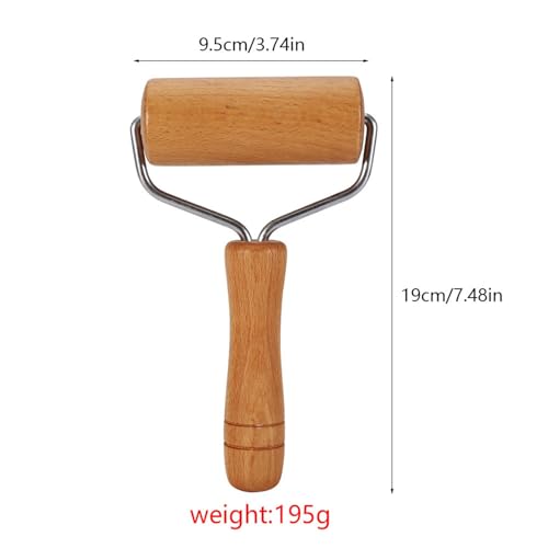T Shape Pastry Roller, Fondant Bakery for Kitchen Pin Pastry Tool Dough Roller Wooden Multifunction Cookie Pizza Rolling Pin Pasta Hand Chapati(1) - color: 1