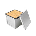 Pullman Loaf Pan with Lid Non-stick Square Smooth Toast Box Aluminized Steel Bread Pan with Lid 2.75x2.75x2.75in(7CM)