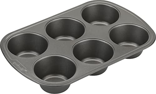 GoodCook Everyday Nonstick Steel Jumbo Texas Muffin Pan,6-cup,Gray,(Pack of 12) - size: 6 Cups (Jumbo) (Pack of 12)