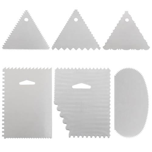 Bonsicoky 6 Pack Stainless Steel Cake Scraper - size: 6 Pack