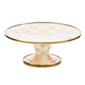 MACKENZIE-CHILDS Pedestal Platter, Mini, Pink-and-White Rosy Check - color: Rosy Check, size: Mini