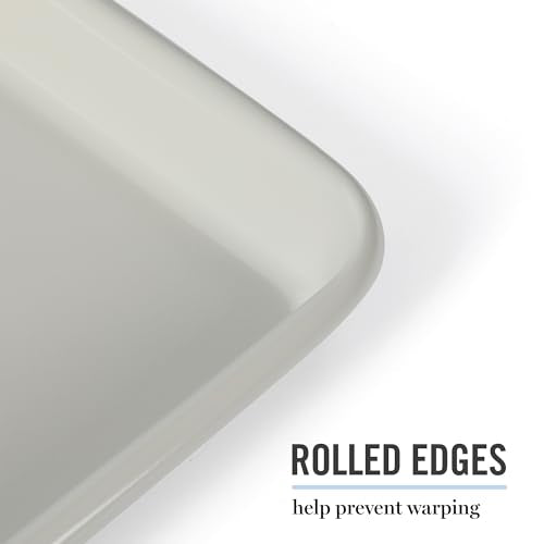 Martha Stewart Gallen 13 x 9 Inch Nonstick Carbon Steel Cookie Sheet – Cool Grey, Durable Bakeware for Even Baking and Easy Cleanup - color: Cool Gray, size: 13" Cookie Sheet