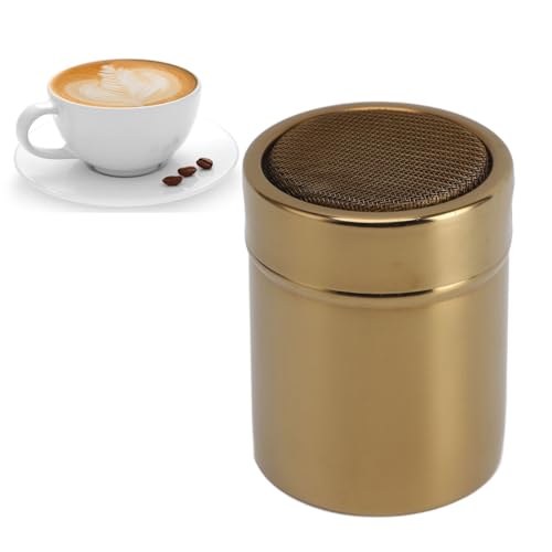 Powder Sugar Shaker Duster, Stainless Steel Dredge Shaker Powder Sugar Dispenser Fine Mesh Shaker for Salt Seasoning